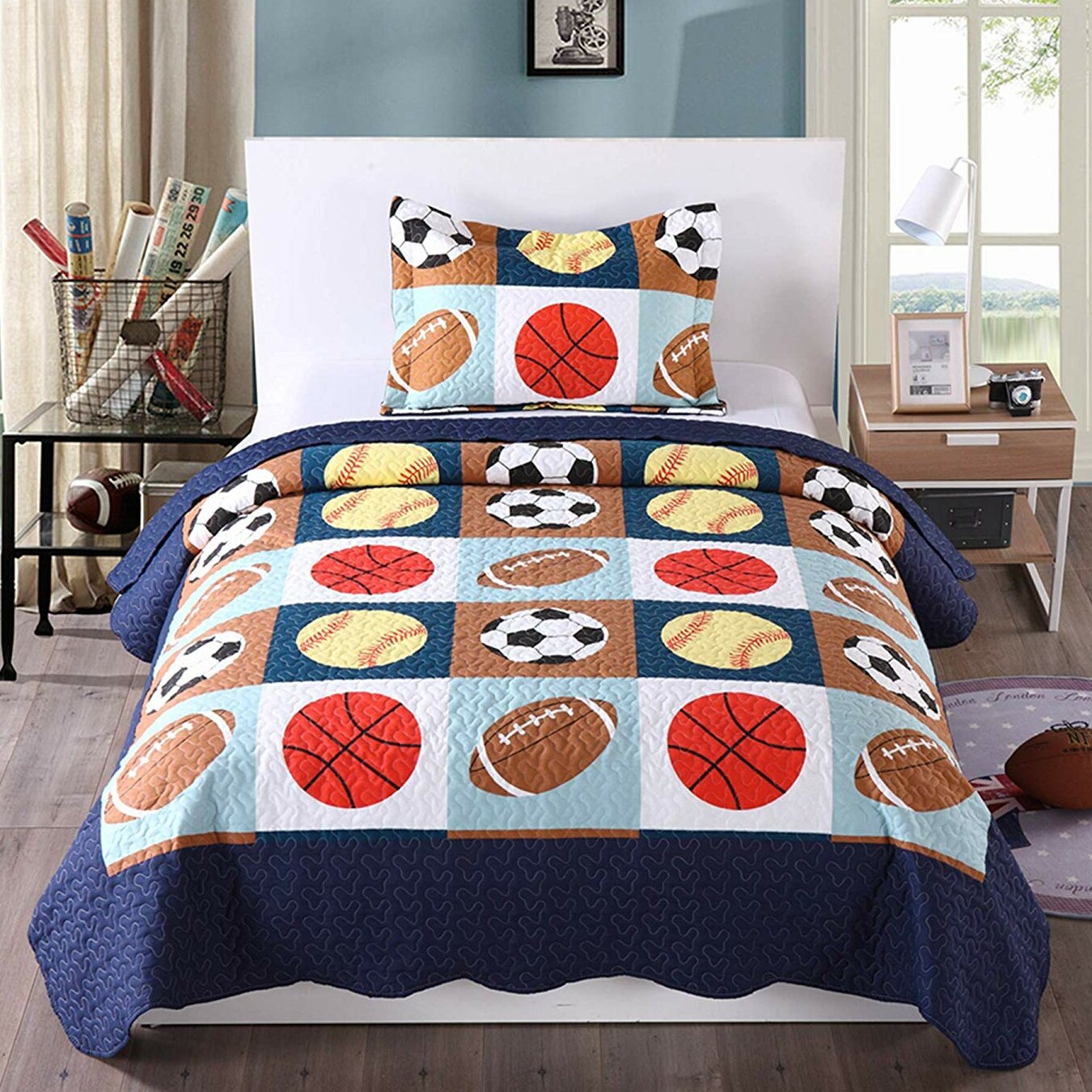 Quilt blanket store Dog Airplane Football T-shirt Toddlers (S 343)